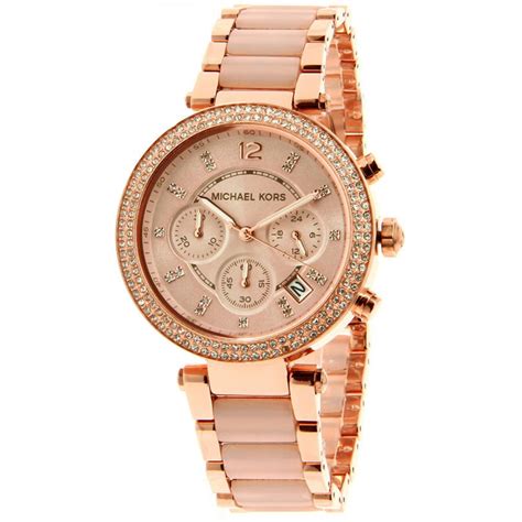 montre michael kors femme fond rose|Michael Kors watch model nadja.